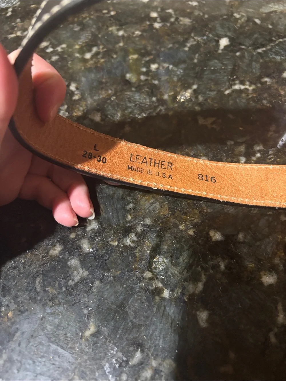 Western leather belt and silver buckle!